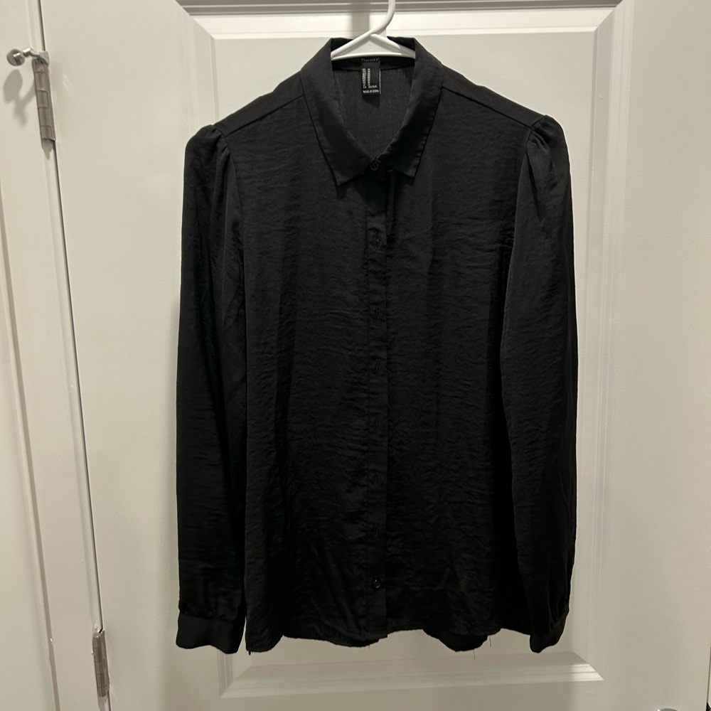 Forever 21 Black Button-Up Shirt